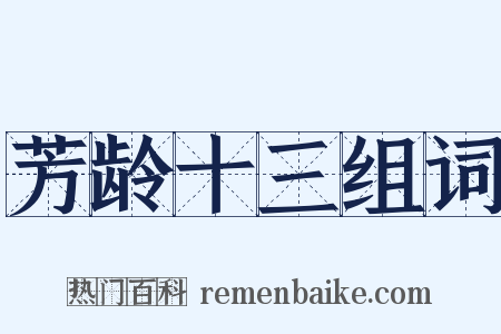 芳龄十三组词是什么意思的图片